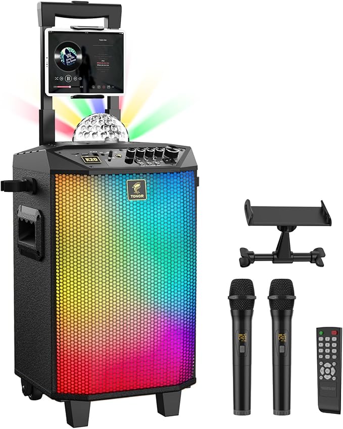 Tonor K20 Wireless Karaoke Machine - Best for Party Atmosphere & Lighting Electronics and Gadgets