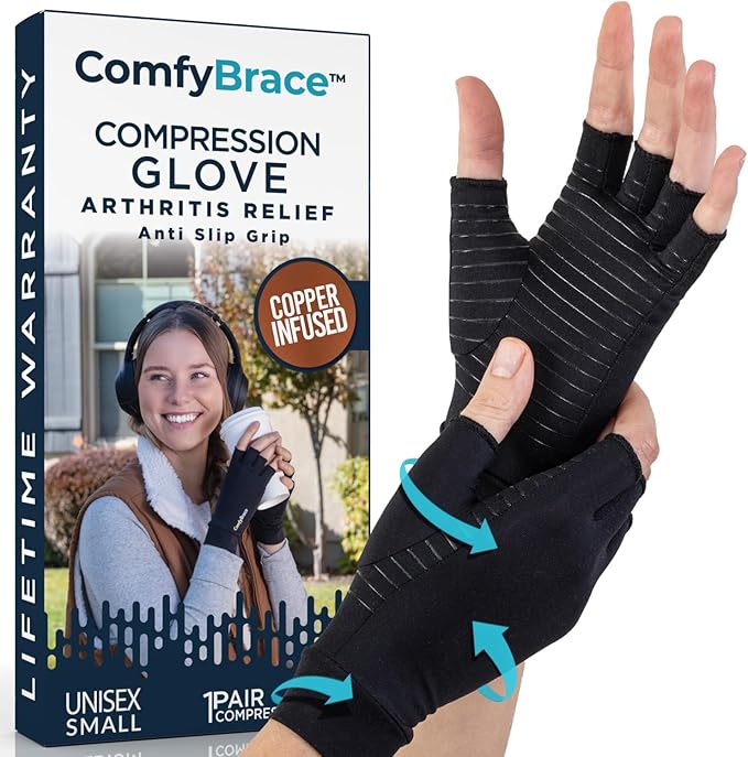 ComfyBrace Arthritis Hand Compression Gloves - Best Budget Comfort Health and Fitness