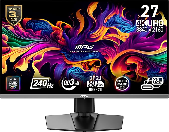 MSI MPG 272URX - Best 4K Monitor for Mixed Use Electronics and Gadgets